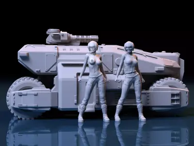 SCI-FI ROVER 3D print model