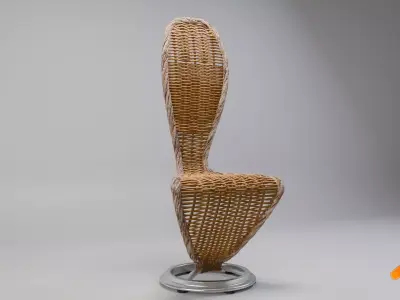 Wicker S Chair Free 3D model