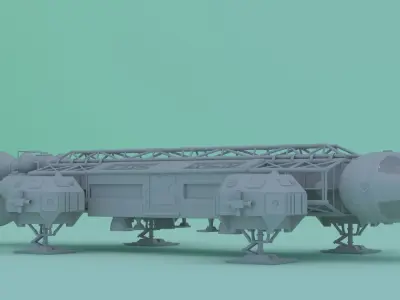 space 1999 eagle modle and texture Low-poly 3D model