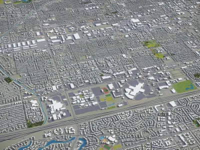 Mesa - city Low-poly 3D model