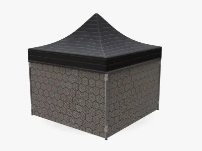 Display tent mockup 05 3D model