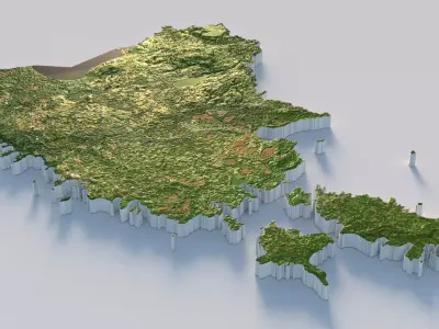 Estonia Country Terrain 3D model