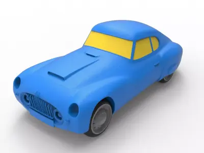 Fiat 8V 1952 Classic Car 3D print model