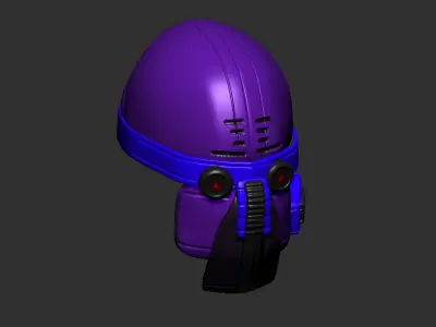helmet high poly sculpt 3d printable  3D model 170