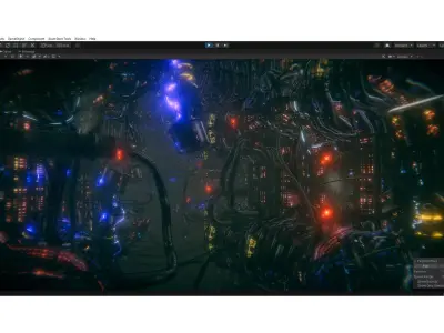 cyberpunk - Glass City BIP Low-poly 3D model
