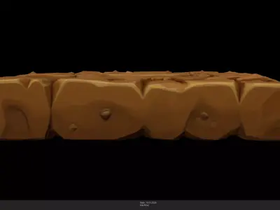 Terracotta Brick Path Game Ready - AI Low-poly 3D model