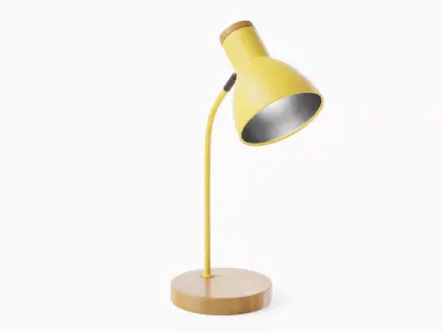 Adjustable Table Lamp Yellow - PBR metal lamp Low-poly 3D model