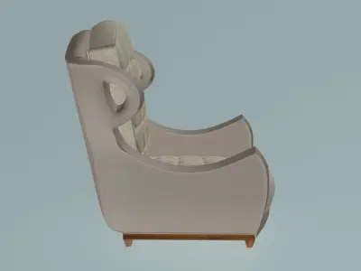 Wingback wholes Armchair 3D model