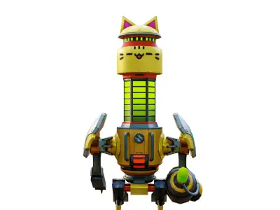 Traffic Robot Low-poly 3D model purchase