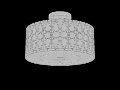 Aaru Fabric Semi Flush Mount MK3 3D model