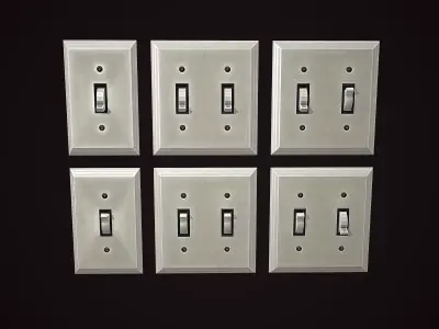 LIGHT SWITCH CARTOON STYLIZED Low-poly 3D model