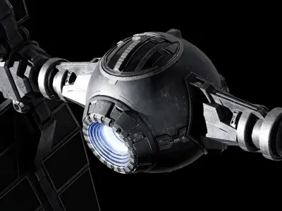 Tie Fighter - Hard surface Kitbash 3D model