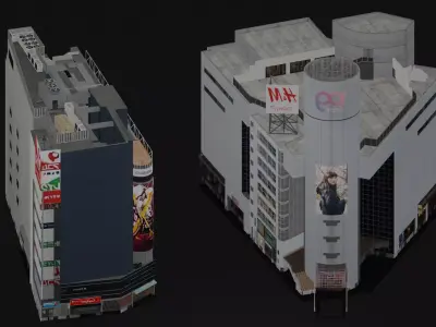  Shibuya Tokyo Japan Free low-poly 3D model