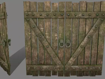 Medieval Door  Low-poly 3D model