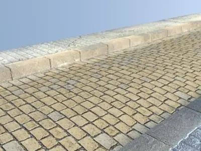 Realistic Old Road High Res 5000 x 3000 3D model