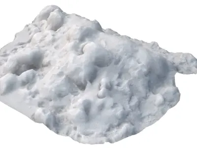 Snow scan 4 Low-poly 3D model