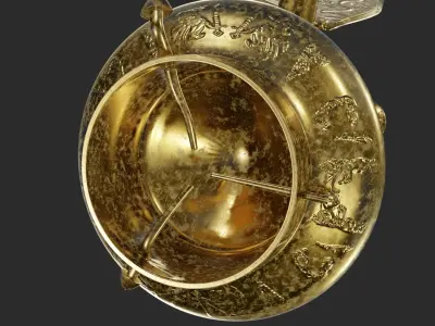 Medieval torch 3D model