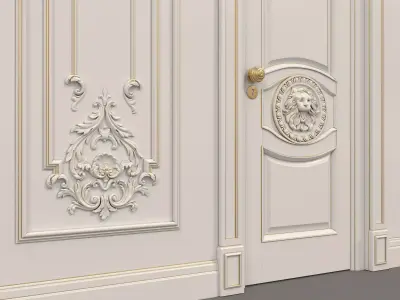 Wall Molding in Classic French style 16 3D model