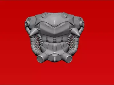 japanese oni scifi demon robot mask 3D print model