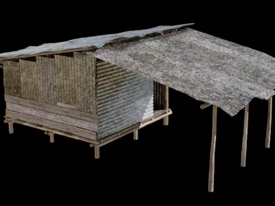 Thai Old Hut 3D model