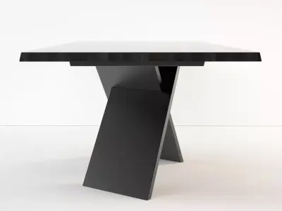Ax dining table with x base 3D model
