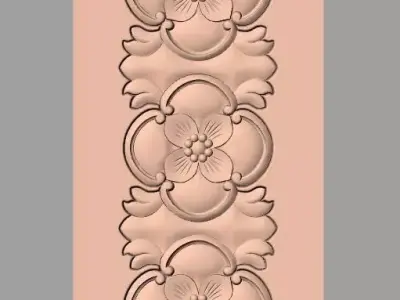 European furniture 3D relief models for CNC wood engraving E237 3D model