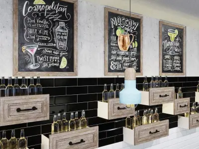 Bar counter 3D model