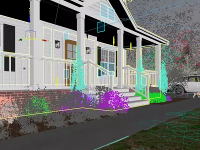 Realistic 3D Exterior Scene for Visualization and Rendering 3D model