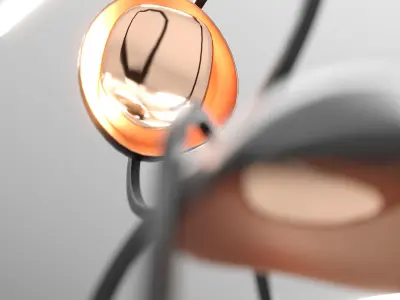 Niamh Barry poised hanging light 3D model