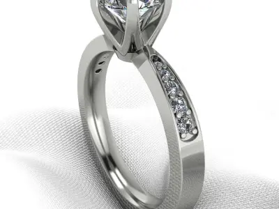 Classic Engagement Ring  3D print model