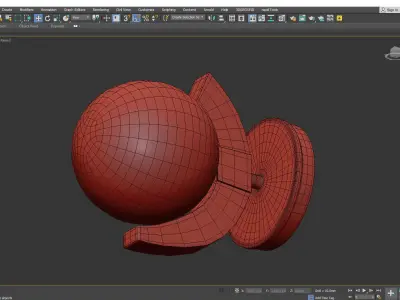 REEDWAY WALL MOUNT SEMI FLUSH MOUNT Low-poly 3D model