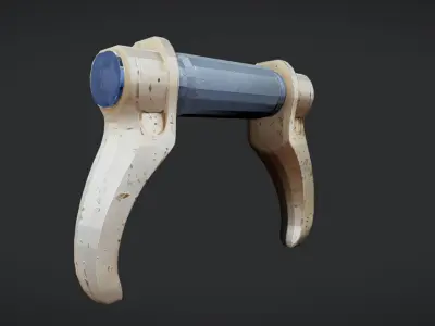 antique door handle 3D model