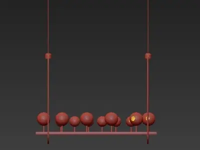 Pendant chandelier 3D model get