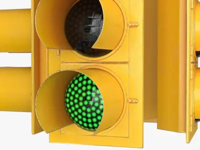 Traffic Light 1 Low-poly 3D model