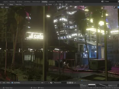 cyberpunk city 3D model