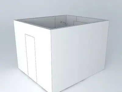 lineorkut cube with window in it Free 3D model