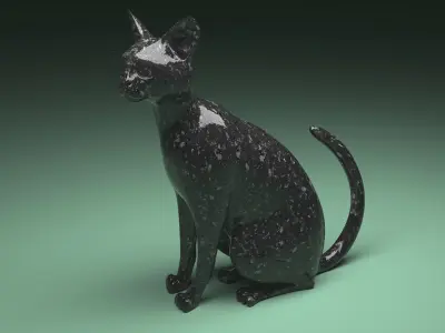 Abstract Cat 4K 3D model purchase