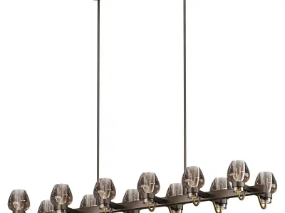 Montalembert Linear Chandelier Low-poly 3D model