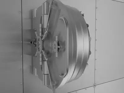 Bank Vault Door Low-poly 3D model