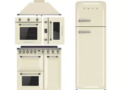 SMEG kitchen appliance collection 3D model
