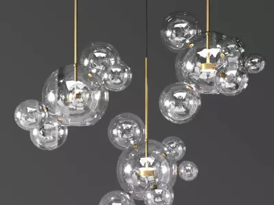 GIOPATO and COOMBES BOLLE BLS 6 LAMP PENDANT 3D model