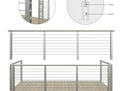 Cable Railing Collection 3D Model Pack