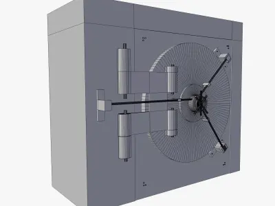Bank vault door Free 3D model