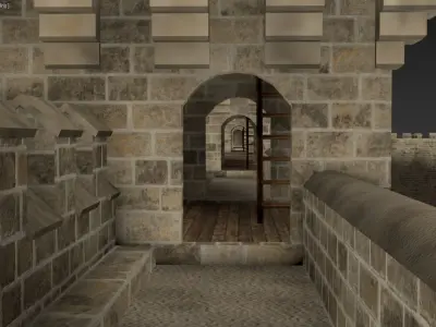 Medieval Castle Construction Set 3D model