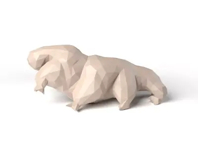 Tardigrade Low Poligonal Low-poly 3D model