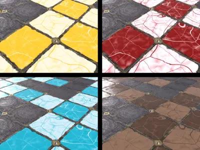10 PBR MARBLE TILE MATERIAL Texture
