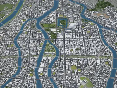 Hiroshima  Low-poly 3D model