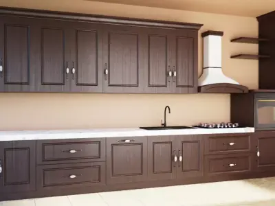 solid kitchen 3D model