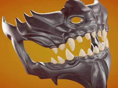Oni Demon Mask 3D print model