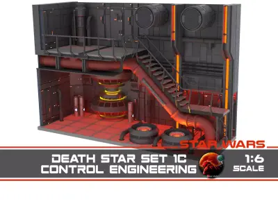 Set 1c - Death Star Control Engineering 1-6 scale Hottoys  3D Model Pack